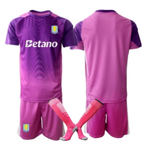 Lacne Dětský Futbalové dres Aston Villa Brankarsky  2025-26 Krátky Rukáv - Tretina (+ trenírky) Lacne Dětský Futbalové dres Aston Villa Brankarsky  2025-26 Krátky Rukáv - Tretina (+ trenírky)